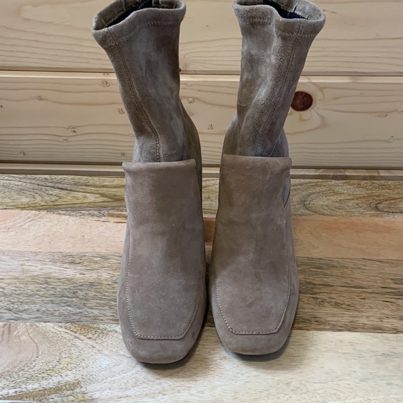 Sigerson Morrison Suede Zip Up Booties - Picture 2 of 4